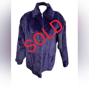 Women's Purple Faux Fur Coat